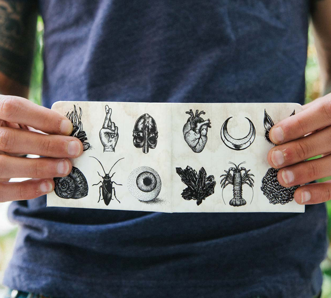 Ancient Spell Slim Wallet In Hand