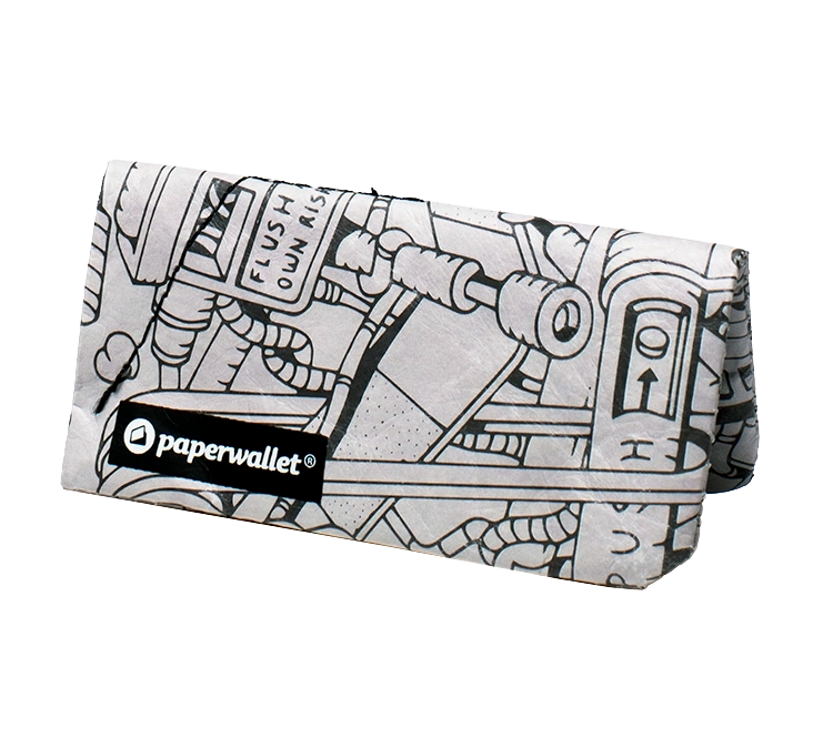 Coin Paper Wallet Flush at Own Risk Coin Pouch - Water and Tear resistant – Paperwallet