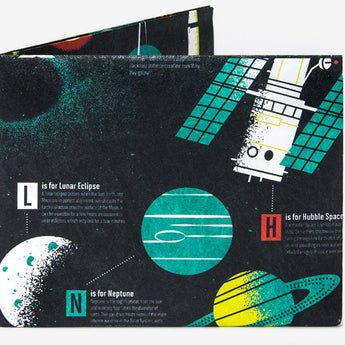 Slim Wallet Space Alphabet - Front Design