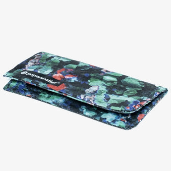 Coin Pouch Water Flower - Front Design laying flat side view