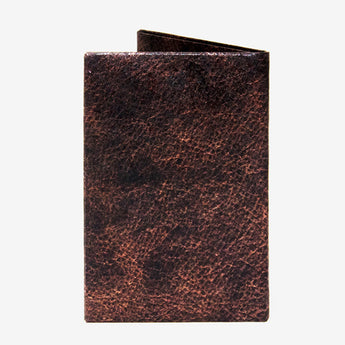 Micro Wallet Brown Leather - Back Design