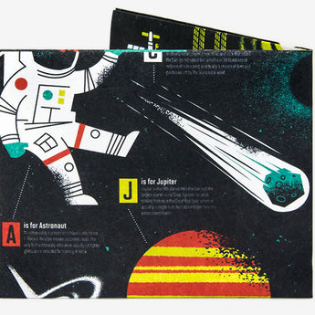 Slim Wallet Space Alphabet - Back Design