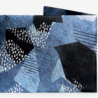 Slim Wallet Blue Camo - Back Design