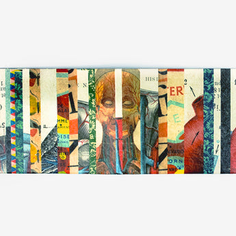 Slim Wallet Clippings - Open Wallet Inside Design with cards and cash