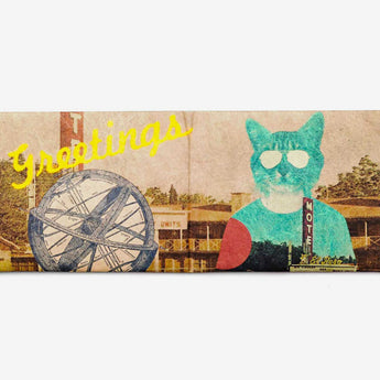 Slim Wallet Desert Cat - Open Wallet Outside Design