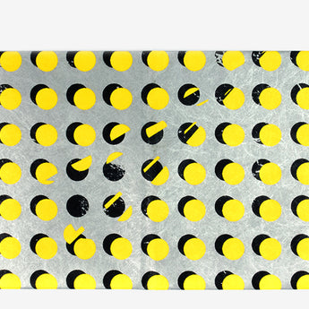 Micro Wallet Yellow Dots - Open Wallet Outside Design