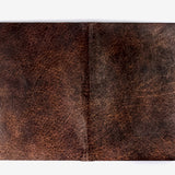 Micro Wallet Brown Leather - Open Wallet Outside Design