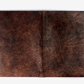 Micro Wallet Brown Leather - Open Wallet Outside Design