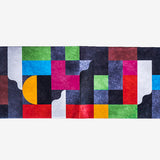 Slim Wallet Geometric Abstraction - Open Wallet Outside Design