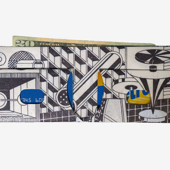 Slim Wallet "Hey, there you are!" - Open Wallet Inside Design