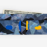 Slim Wallet Blue Camo - Open Wallet Inside Design
