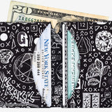 Micro Wallet Black Cat - Open Wallet Inside Design