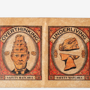 Micro Wallet Overthinking Safety Matches - Open Wallet Inside Design