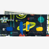 Slim Wallet Space Alphabet - Open Wallet Inside Design