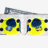 Slim Wallet Geometric Abstraction - Open Wallet Inside Design
