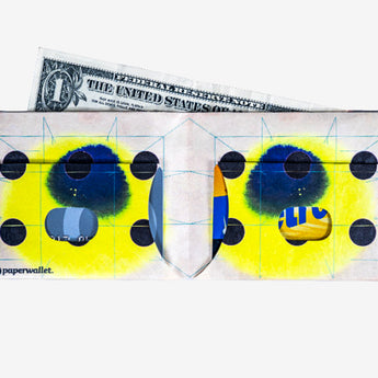 Slim Wallet Geometric Abstraction - Open Wallet Inside Design