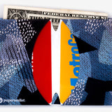 Micro Wallet Blue Camo - Open Wallet Inside Design