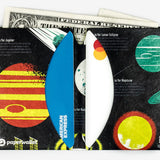 Micro Wallet Space Alphabet - Open Wallet Inside Design