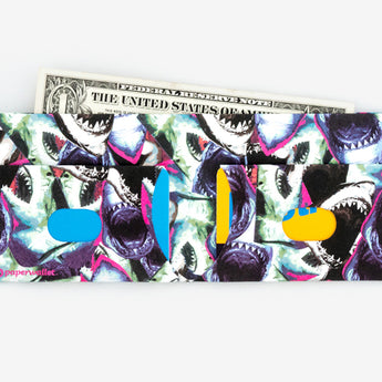 Slim Wallet Shark Feed - Open Wallet Inside Design