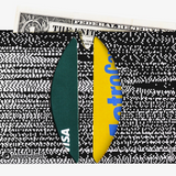 Micro Wallet Bitmap - Open Wallet Inside Design with cards and cash