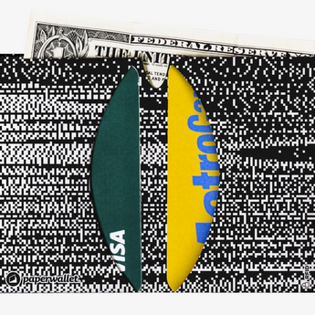 Micro Wallet Bitmap - Open Wallet Inside Design with cards and cash