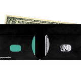 Slim Wallet Black - Open Wallet Inside Design with cards and cash