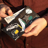 Slim Wallet Cuba Libre - Open Wallet Inside Design with cards and cash
