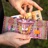 Slim Wallet Blazing Roar - Open Wallet Inside Design with cards and cash