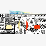 Slim Wallet Desktop Carnival - Open Wallet Inside Design with cards and cash