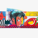Slim Wallet OVERLAYERS BLOSSOM - Open Wallet Inside Design with cards and cash