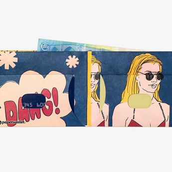 Slim Wallet Bang, Dang - Open Wallet Inside Design with cards and cash