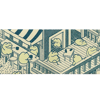 Slim Wallet Frog Hotel - Open Wallet Inside Design