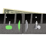 Slim Wallet Walk - Open Wallet Inside Design with cards and cash