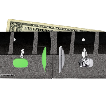 Slim Wallet Walk - Open Wallet Inside Design with cards and cash