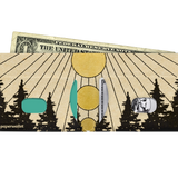 Slim Wallet Tether - Open Wallet Inside Design with cards and cash
