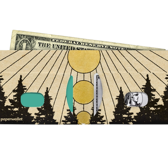 Slim Wallet Tether - Open Wallet Inside Design with cards and cash