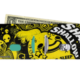 Slim Wallet Leave Me To Rot In Peace - Open Wallet Inside Design with cards and cash