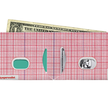 Slim Wallet True Scale - Open Wallet Inside Design with cards and cash