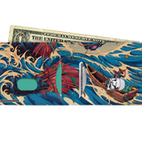 Slim Wallet The Old Man and the Sea - Open Wallet Inside Design with cards and cash