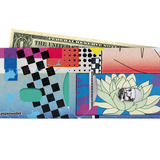 Slim Wallet Bloomscape - Open Wallet Inside Design with cards and cash