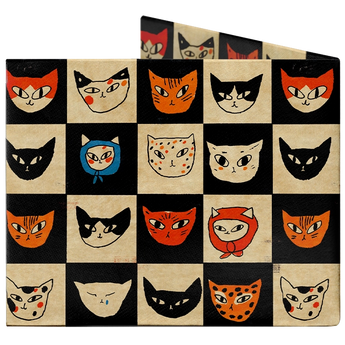 Slim Wallet Cat Bingo - Back Design