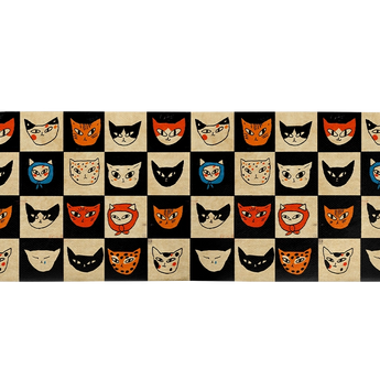 Slim Wallet Cat Bingo - Open Wallet Outside Design