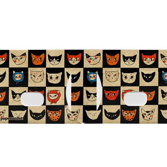 Slim Wallet Cat Bingo - Open Wallet Inside Design