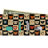 Slim Wallet Cat Bingo - Open Wallet Inside Design with cards and cash