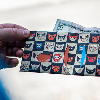 Slim Wallet Cat Bingo - Lifestyle image