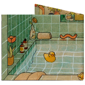 Slim Wallet Afternoon Bath - Back Design