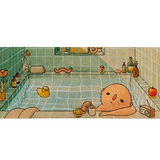 Slim Wallet Afternoon Bath - Open Wallet Outside Design