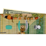 Slim Wallet Afternoon Bath - Open Wallet Inside Design with cards and cash