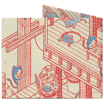 Slim Wallet Cat Bar - Back Design