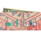 Slim Wallet Cat Bar - Open Wallet Inside Design with cards and cash